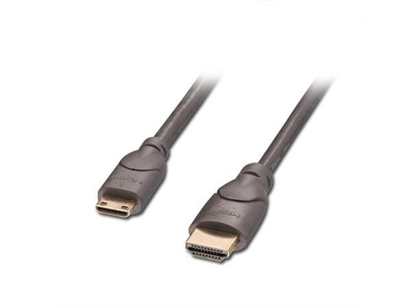 Lindy MiniHDMI - HDMI HS -  0,5 m HDMI Kabel Sort 4K 